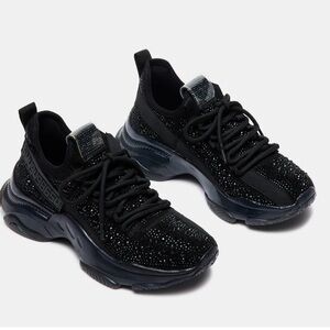 Black Rhinestone Maxima Sneakers STEVE MADDEN